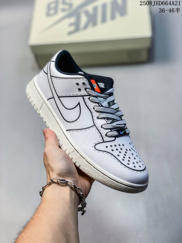 真标 耐克 Nike Sb Dunk Low Pro 男女款运动鞋复古板鞋。采用柔软织物鞋面，经久耐穿，塑就如元年款 Dunk 般的复古质感。鞋头透气孔，搭配鞋