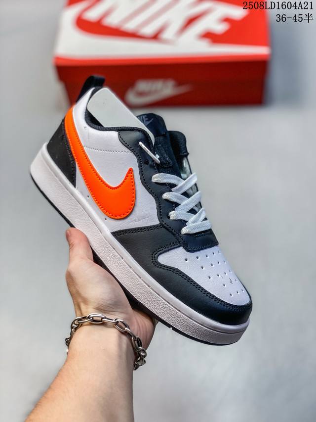 特价 Nike 耐克 男女鞋真标半码制，升级原楦原纸版开发，采用硬质修面牛剖革鞋面材质，外置Rb耐磨抓地力橡胶大底经典校园配色,耐克Nike Court Bor