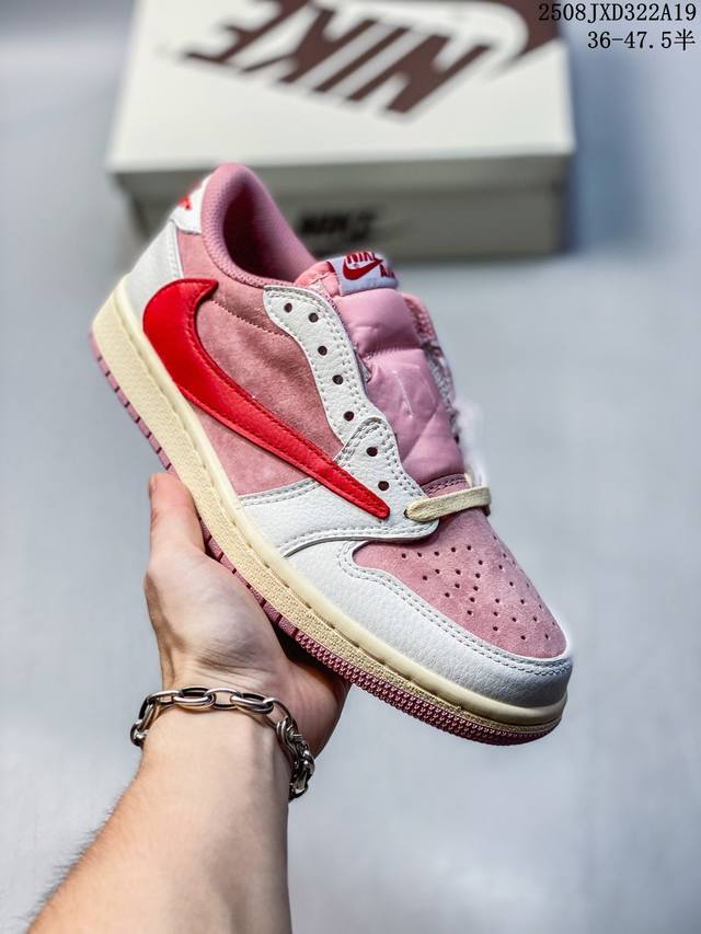 Travis Scott X Nike Air Jordan 1 Low Og Sp Black Red Aj1乔丹一代经典低帮文化百搭休闲运动篮球鞋“Ts联名
