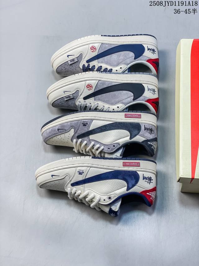 Travis Scott X Fragment Design X Jordan Air Jordan 1 Low Og Sp “斯图西联名蛇年限定 双拼红尾”
