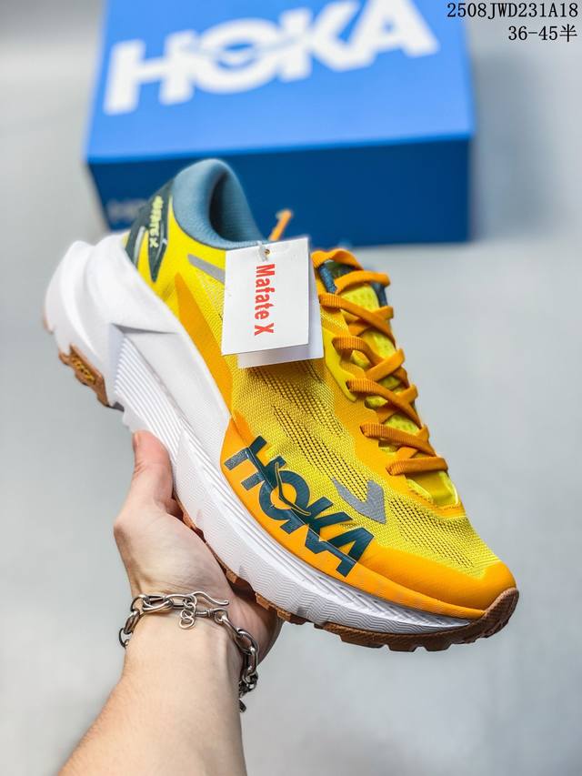 公司级Hoka One One M Mafate X 时尚舒适 织物减震防滑支撑低帮 越野跑步鞋 货号:1161998 尺码:36 36.5 37.5 38 3