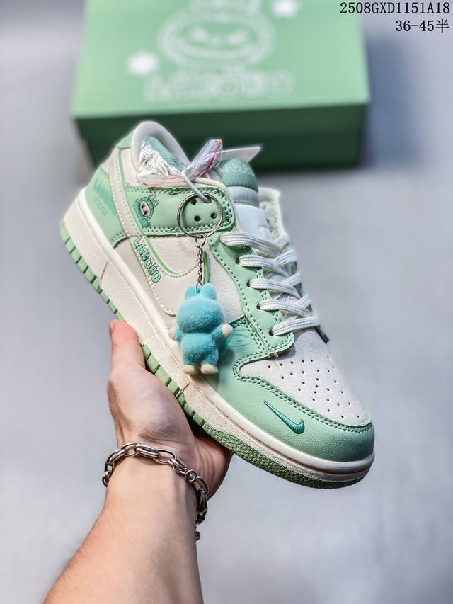 海外爆款限量发售！Nike Sb Dunk Low“ 米绿拉布布” 周年高端定制 低帮休闲板鞋 定制鞋盒 大厂纯原品质出货 超高清洁度 皮料切割干净无任何毛边