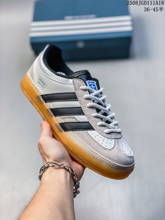 Adidas Originals Gazelle Indoor 三叶草休闲防滑耐磨低帮板鞋 纯原版本 鞋头出色设计 塑就出众贴合感 稳固的后跟贴合足部曲线设计