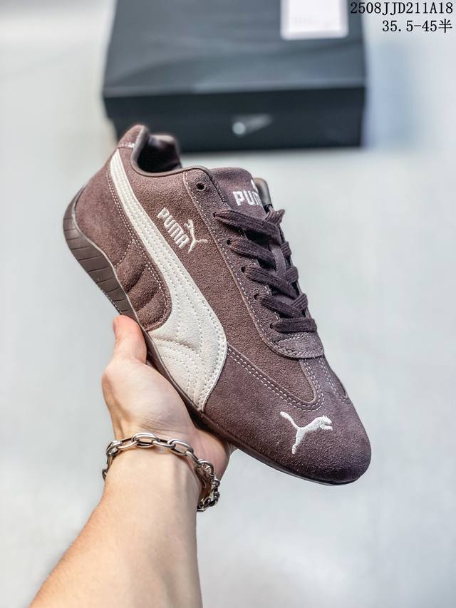 公司级 Puma Speedca Og 彪马极速赛车系列低帮德训风拼接复古百搭休闲运动赛车鞋 鞋款从80、90年代赛车手所穿的防火赛车鞋为原型，鞋身线条模仿了赛