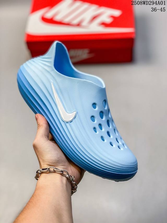 Nike Reactx Rejuven8 Slide耐克 休闲拖鞋 由兼具轻便性和耐用性的Eva泡沫打造 拖鞋的外观十分吸引人 融合了舒适与时尚的元素 延续了简