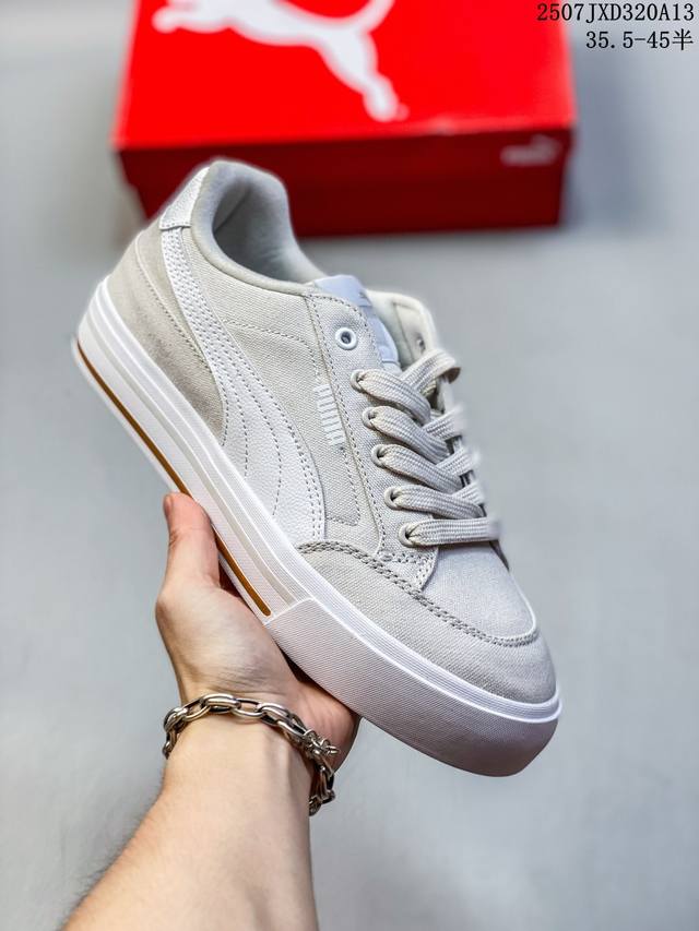 Puma 彪马 男女鞋半码制，原楦原纸版开发版型，采用翻毛皮组合环保纤维革鞋面材质，外置轻量耐磨橡胶大底必入最火超高性价比德训鞋！彪马Puma Palermo