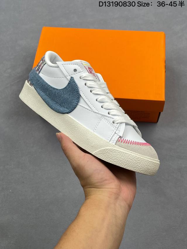 真标Nike Blazer Low‘77 Jumbo 耐克 经典百搭低帮开拓者休闲运动板鞋 货号:Fj7741-141 尺码:36 36.5 37.5 38 3
