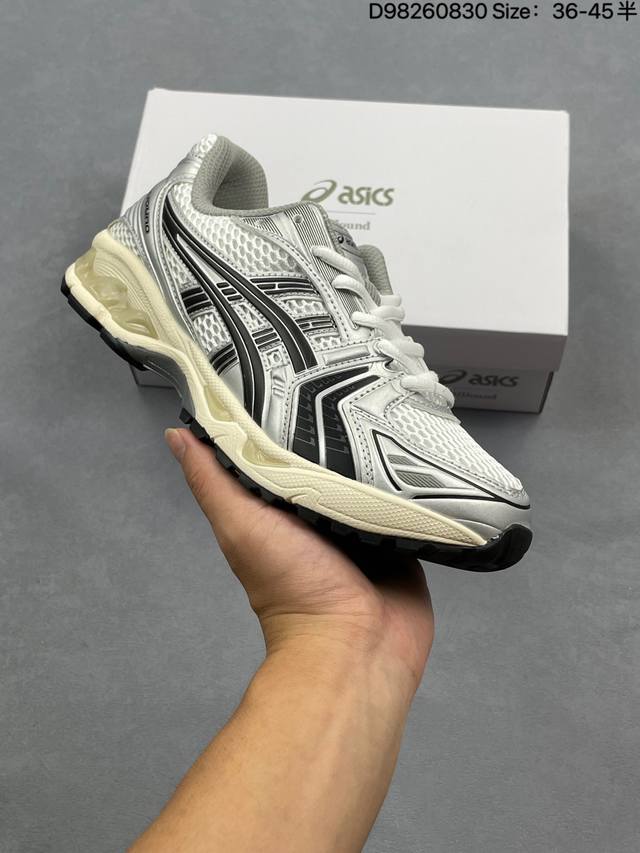 公司级Asics Gel-Kayano 14 公司级版本 亚瑟士运动休闲透气专业跑鞋 采用工程弹性双层再生针织密度鞋面材质 后跟3D可视Gel缓震乳胶物料 升级