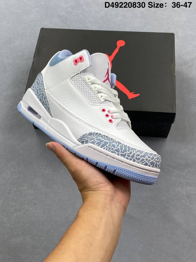 真标Nike Air Jordan 3 Retro 迈克尔 乔丹Aj3代中帮复休闲运动文化篮球鞋 货号:Hq0784-101 Size:36～47 D49220