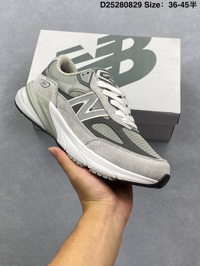 公司级New Balance Nb 990系列 新百伦 复古网面 织物猪皮 低帮 休闲跑步鞋 货号:U990Bb6 尺码:36 37 37.5 38 38.5