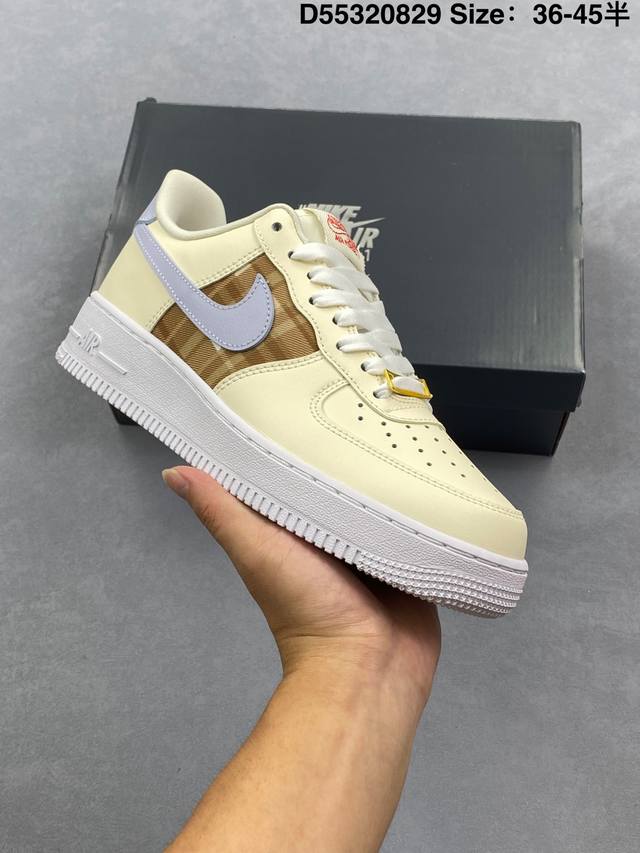 Nk Air Force 1′07 Low 空军一号低帮百搭休闲运动板鞋 柔软、货号：Ih735 01弹性十足的缓震性能和出色的中底设计 横跨复古与现代的外型结