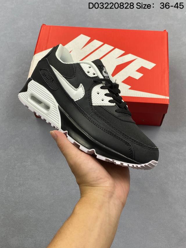 真标Nike Air Max 90 初代复古气垫百搭休闲运动慢跑鞋复古小气垫史上第一双可视气垫跑鞋 凭借着 Air Max 气垫带来的舒适脚感和鞋面面料上的不断