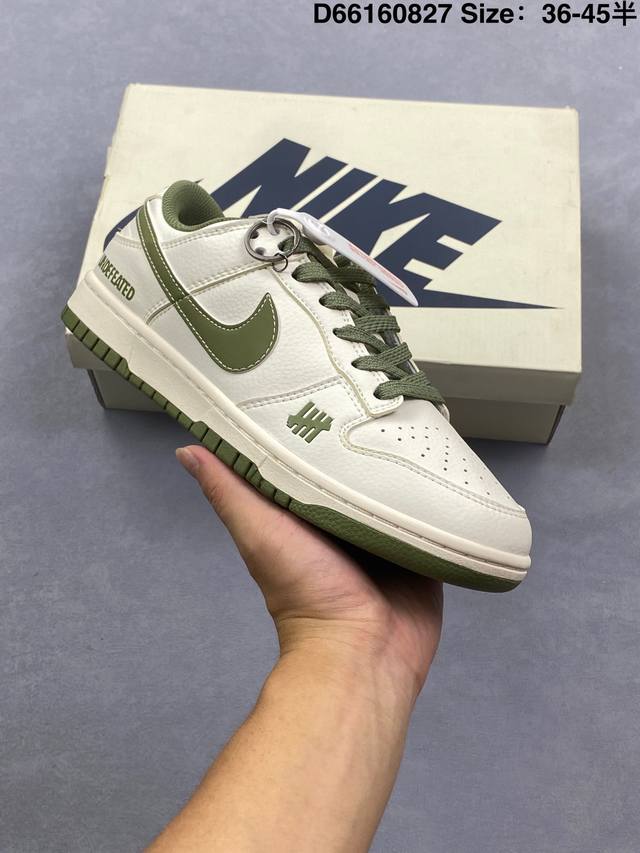 Undefeated X Nike Dunk Low Und联名-白绿 性价比天花板 尝鲜先行版原装头层材料 独家版型蒸餾加工帶來的是更好的视觉和脚感体验大厂纯