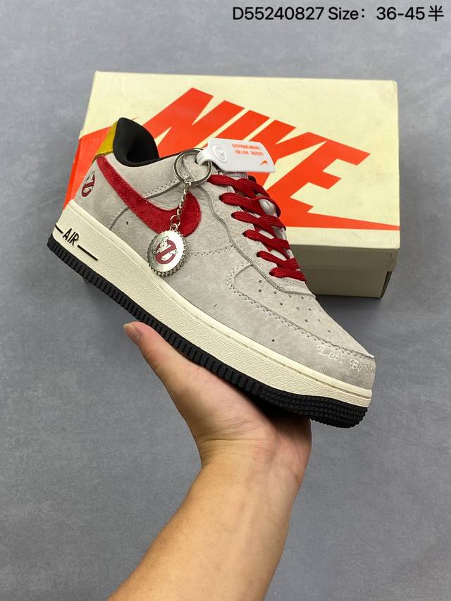 Nike Air Force 1 空军一号“Diy高端定制” 低帮休闲运动板鞋 用料绝不含糊 独家版型蒸餾加工帶來的是更好的视觉和脚感体验 清洁度 电绣工艺 皮