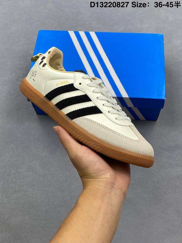 公司级Adidas Originals Samba 桑巴舞系列阿迪达斯 三叶草 绅士德训足球风百搭低帮休闲运动板鞋 货号:Kj5990 尺码:36 36.5 3