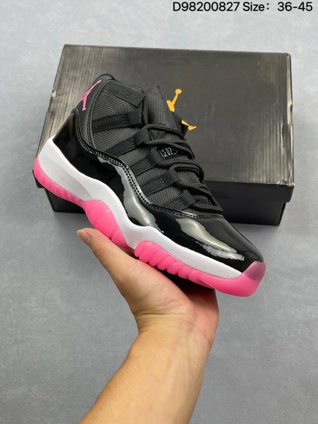 耐克Air Jordan 11 “Concord”Aj11高帮运动实战篮球鞋“21版黑大魔王” 货号：378037-123 尺码：36～ 45 Id:D9820