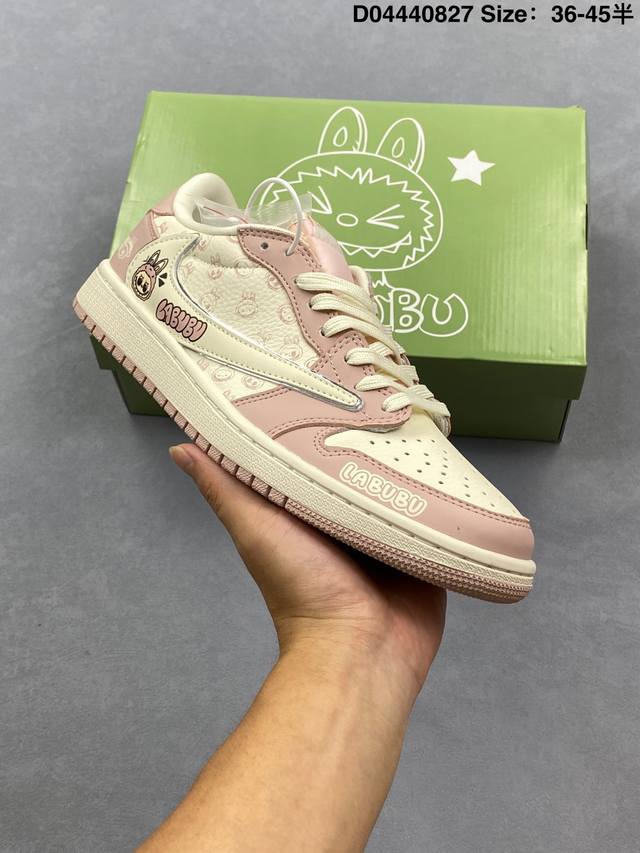 公司级Aj1倒勾Travis Scott X Air Jordan 1 ” Reverse Mocha “ Aj1乔1 Ts 闪电 联名倒钩 低帮文化篮球鞋 完