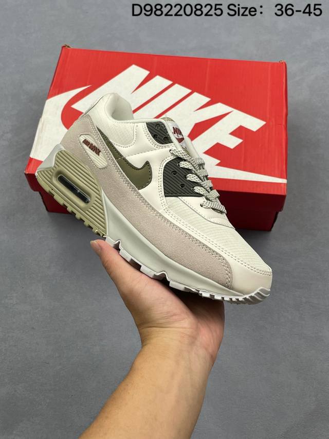 真标Nike Air Max 90 初代复古气垫百搭休闲运动慢跑鞋复古小气垫史上第一双可视气垫跑鞋 凭借着 Air Max 气垫带来的舒适脚感和鞋面面料上的不断
