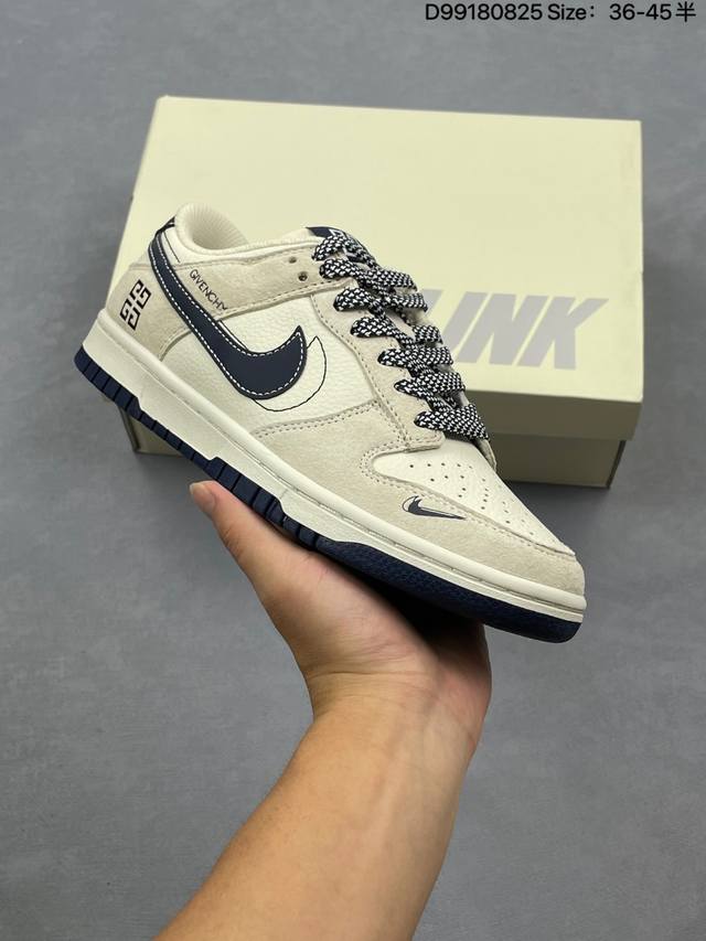 福利推荐特价 海外爆款限量发售！公司级 Nike Sb Dunk Low“纪梵希联名 字幕白勾” 周年高端定制 低帮休闲板鞋 定制鞋盒 大厂纯原品质出货 超高清