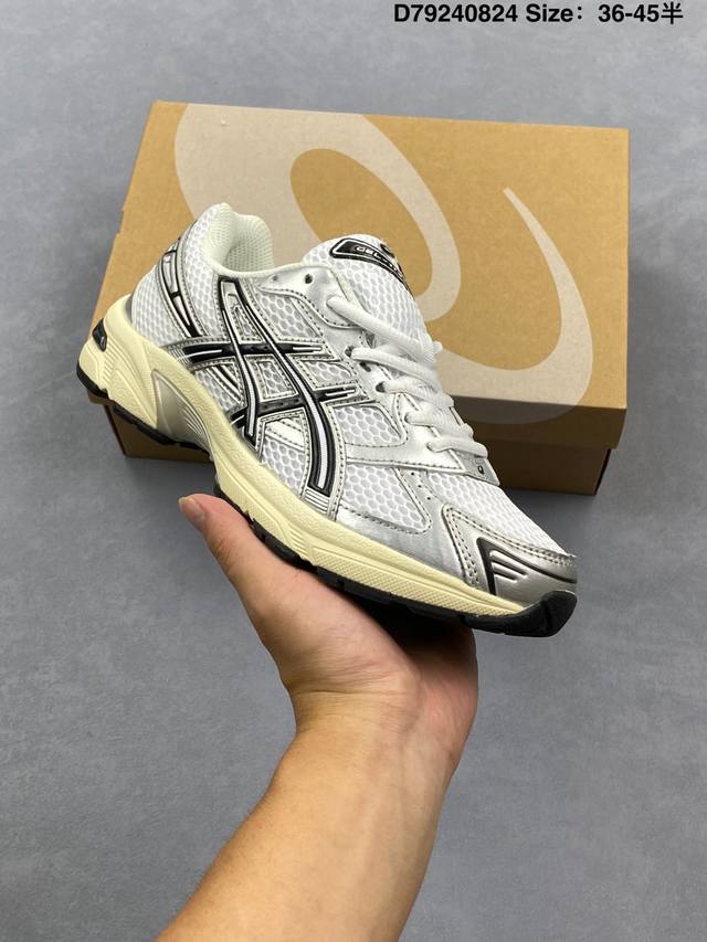 公司级Asics亚瑟士新款男女跑鞋Gel-1 复古减震透气运动休闲鞋 货号: 1A487-020 尺码:36 37 37.5 38 39 39.5 40.5 4