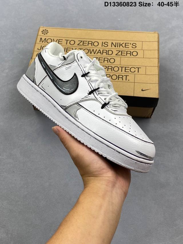 耐克Nike Court Borough 小空军低帮百搭透气休闲运动板鞋 超级跑量款式 经典耐用的设计 兼顾舒适脚感和出众风范 演绎匠心之作 结构性的支撑贴合感