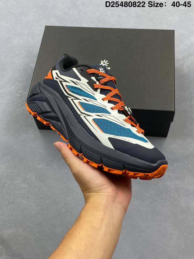 公司级凯乐石 Kailas Fuga Ex3 Boa 厚底缓冲徒步跑山网布Tpu减震防滑透气包裹性抗冲击轻便回弹 低帮 超强抓地力徒步跑步鞋 Boa适配系统 通