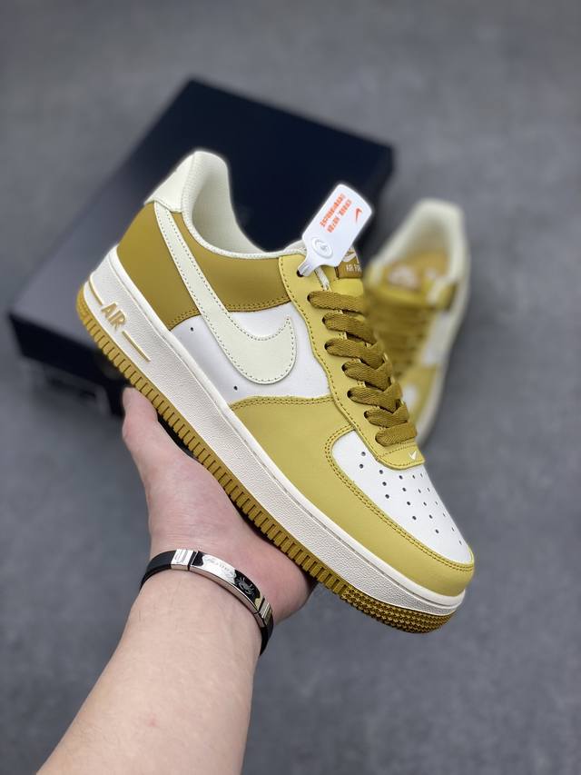 工厂P套现 福利特价 原本地200版本 Nike Air Force 1 Low 米黄 空军一号低帮休闲运动板鞋 原楦头原纸板 打造纯正空军版型 专注外贸渠道