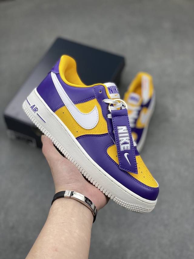 工厂P套现 福利特价 原本地200版本 Nike Air Force 1 Low 紫黄 空军一号低帮休闲运动板鞋 原楦头原纸板 打造纯正空军版型 专注外贸渠道