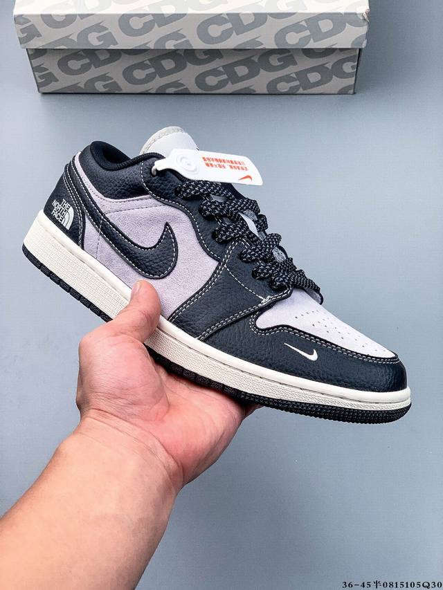 公司级头层！耐克Nike Air Jordan 1 Low Aj1乔1 低帮潮流缓运动休闲板鞋。Aj1 低帮拼接 完美版型真头层牛皮# 内置缓震气垫 原鞋开模