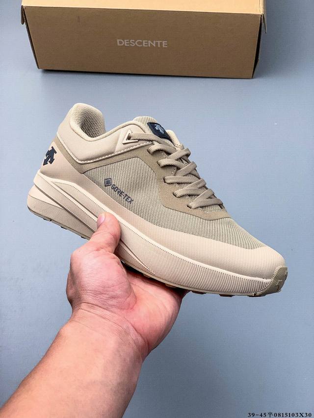 公司级！迪桑特Descente Dualis都市通勤 Gore-Tex 时尚舒适 防滑耐磨 时尚休闲运动覆盖防水男子越野跑鞋 官方同步上架 适合技术路线单日徒步