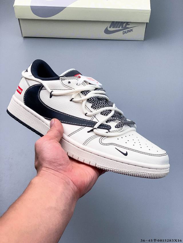 特价耐克Nike Air Jordan 1 Low Aj1乔1 低帮潮流缓运动休闲板鞋。Aj1 低帮拼接 完美版型真头层牛皮# 内置缓震气垫 原鞋开模 拒绝公底