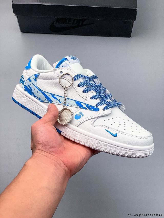 公司级头层！耐克Nike Air Jordan 1 Low Aj1乔1 低帮潮流缓运动休闲板鞋。Aj1 低帮拼接 完美版型真头层牛皮# 内置缓震气垫 原鞋开模