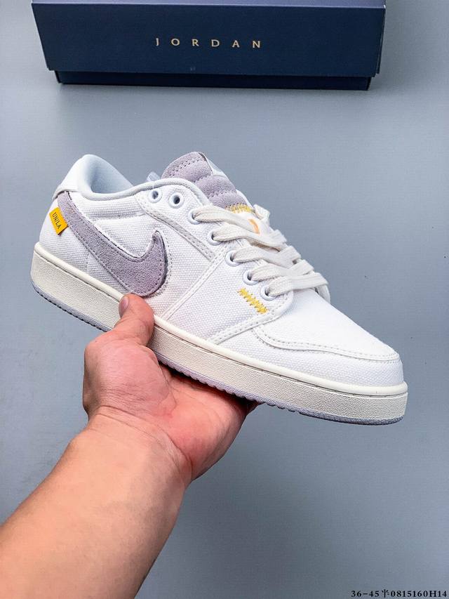 洛杉矶知名店铺Union X Nike Air Jordan 1 Retro Ajko Low Sp”White Neutral Grey“Aj1乔丹一代低帮经