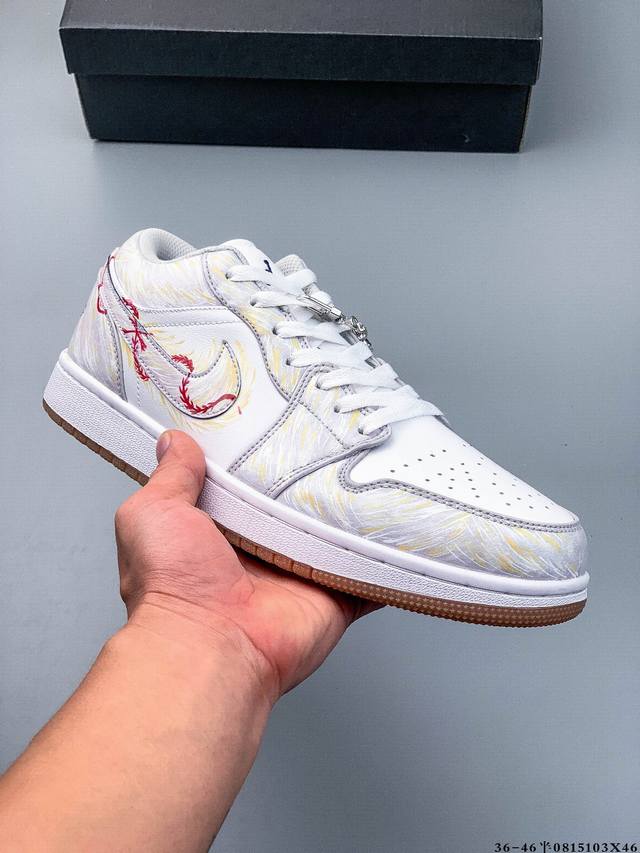 公司级头层！耐克Nike Air Jordan 1 Low Aj1乔1 低帮潮流缓运动休闲板鞋。Aj1 低帮拼接 完美版型真头层牛皮# 内置缓震气垫 原鞋开模
