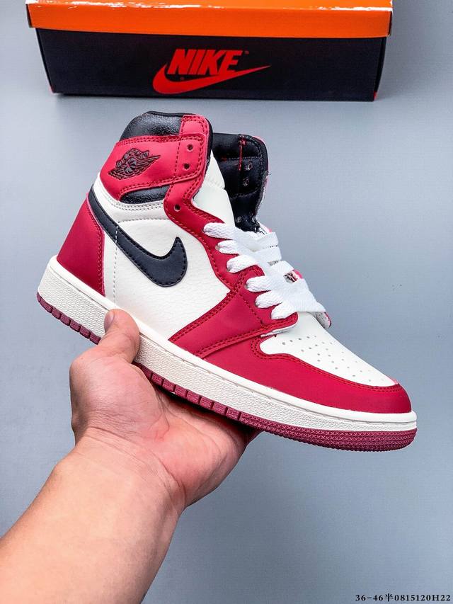 二层真标！耐克Nike Air Jordan 1 Aj1乔丹一代高帮复古文化休闲运动篮球鞋 0815 H22