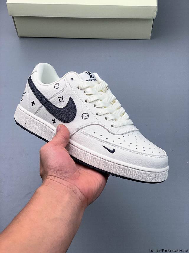 公司级！耐克 Nike Court Vision Low 皮面百搭休闲板鞋 0814389C18