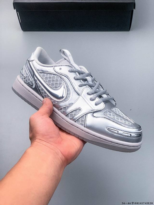 公司级头层！耐克Nike Air Jordan 1 Low Aj1 乔1 低帮潮流运动休闲板鞋。Aj1 低帮拼接 完美版型真头层牛皮# 内置缓震气垫 原鞋开模