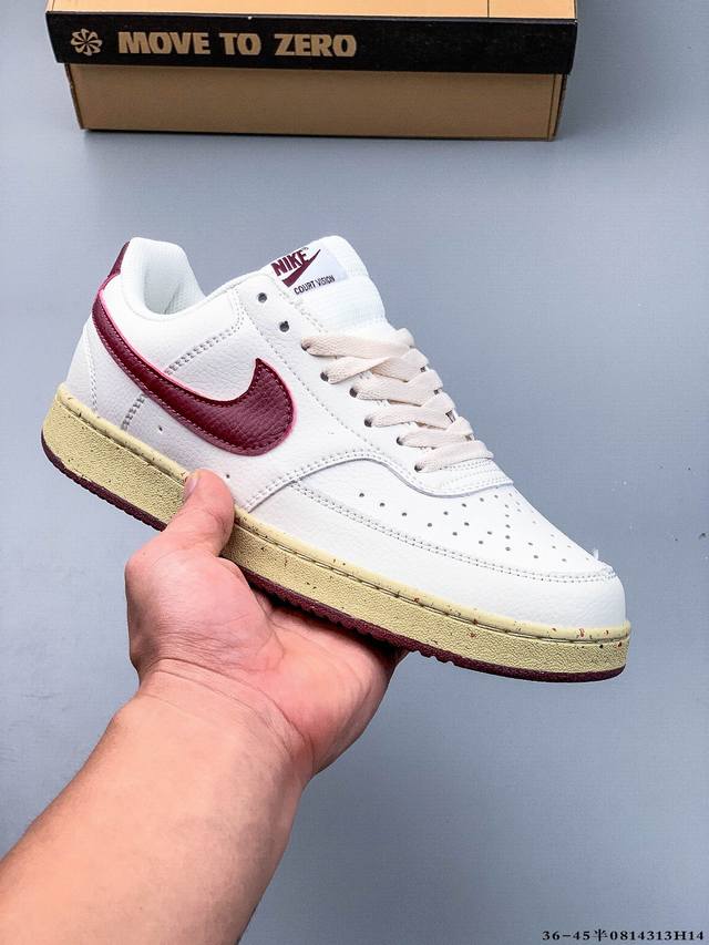 耐克 Nike Court Vision Low 皮面百搭休闲板鞋 0814313H14