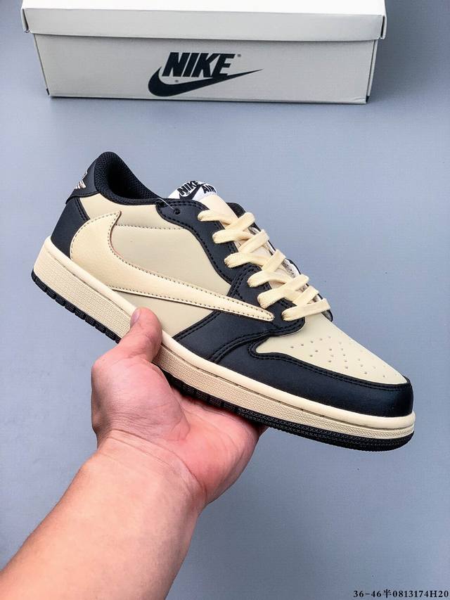 真标半码！耐克Nike Air Jordan Low 1 乔1低帮倒勾经典休闲鞋 0813174H20