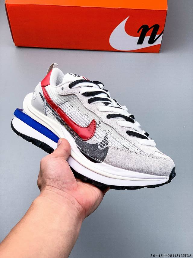 公司级！Nike 耐克 日式解构美学联名Sacai X Pegasus Vaporfly Sp 混合马拉松解构前卫变形三层底休闲运动慢跑鞋 0811313H38