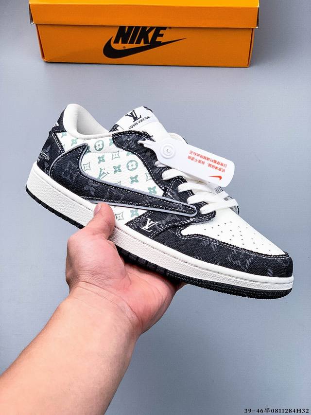 公司级头层！耐克Nike Air Jordan 1 Low Aj1乔1 倒勾低帮潮流缓运动休闲板鞋。Aj1 低帮拼接 完美版型真头层牛皮# 内置缓震气垫 原鞋开