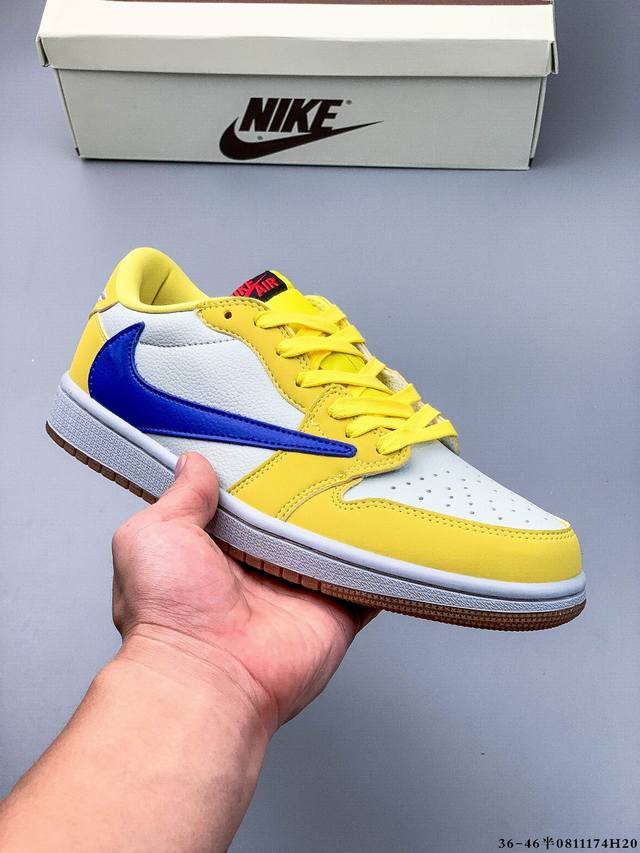 真标半码！耐克Nike Air Jordan Low 1 乔1低帮倒勾经典休闲鞋 0811174H20