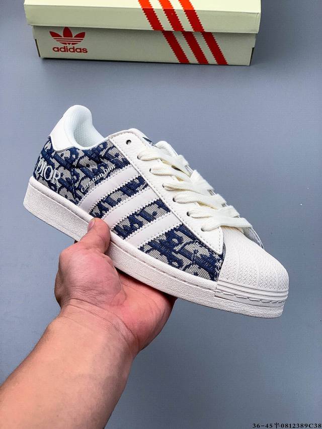 公司级头层！阿迪达斯Adidas Superstar 贝壳头经典百搭休闲板鞋 渠道正品订单 诠释市场最高工艺水平 贝壳头经典小白板鞋 专柜上架同步配色 全鞋进口