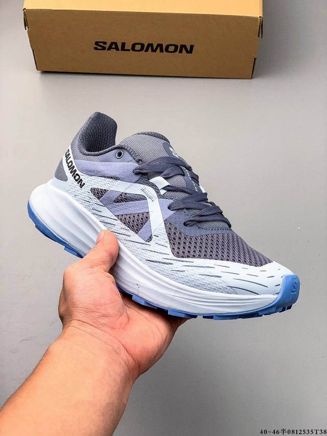 Salomon萨洛蒙 Ultra Flow 柔软舒适防滑耐磨 低帮 越野跑步鞋 男款 鞋面采用Sensifit贴合技术 全方位贴合包裹脚型 鞋跟部鞋底牵引设计