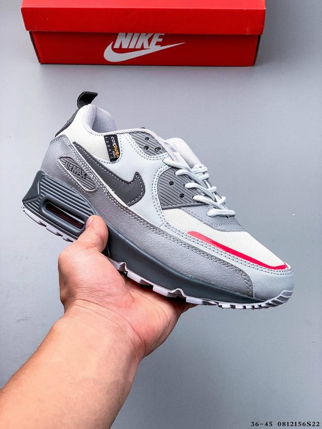 耐克 Wmns Nike Air Max 90 Oreo 半掌气垫全皮复古运动休闲慢跑鞋 0812156S22