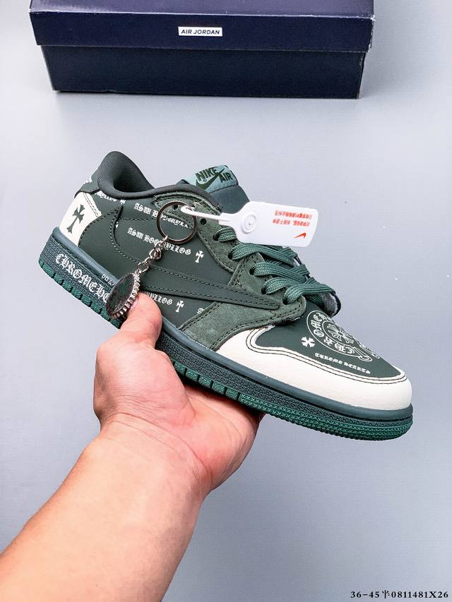 真标半码！耐克Nike Air Jordan Low 1 乔1低帮倒勾经典休闲鞋 0811481X26