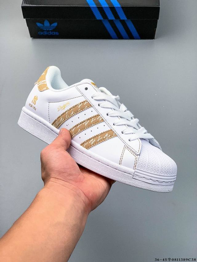 公司级头层！阿迪达斯Adidas Superstar 贝壳头经典百搭休闲板鞋 渠道正品订单 诠释市场最高工艺水平 贝壳头经典小白板鞋 专柜上架同步配色 全鞋进口