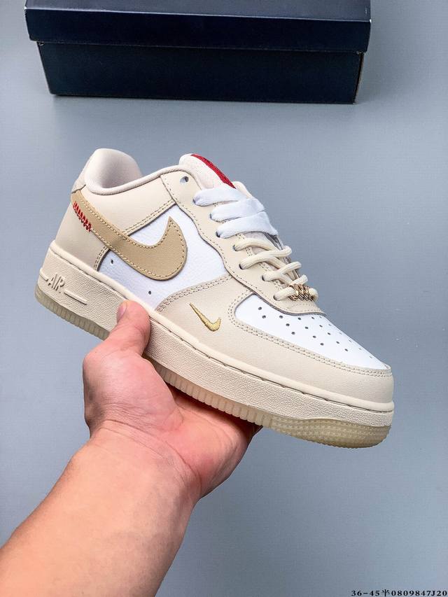 二层真标！耐克Nike Air Force 1 Low 空军一号低帮经典百搭休闲板鞋 0809847J20