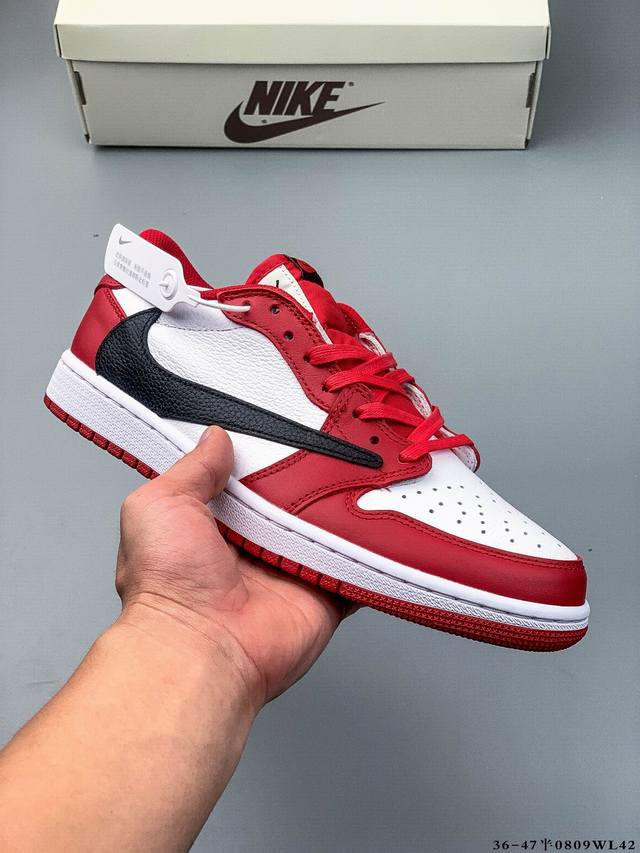 公司级头层！耐克Nike Air Jordan 1 Low Aj1乔1 倒勾低帮潮流缓运动休闲板鞋。Aj1 低帮拼接 完美版型真头层牛皮# 内置缓震气垫 原鞋开