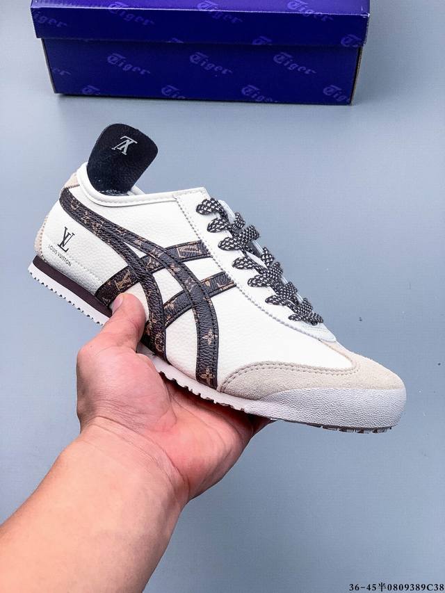 Asics Onitsuka Tiger 鬼冢虎手工鞋亚瑟士鬼冢虎专柜正品头层小羊皮 产品从款式颜色造型上体现出追求舒适和细节的完美，鞋类更是推崇手工制作的严谨
